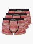 Paul Smith Organic Cotton Stripe Boxers, Pack of 3, Red/Multi
