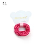 2 Pcs Candy Color Hairband Elastic Hair Rope Ponytail Holder 14