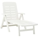 Vidaxl - Chaise longue pliable Plastique Blanc