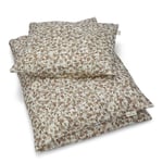 Konges Sløjd 70 x 100 cm / 40 x 45 cm GOTS Baby Påslakanset Med Dinosaurietryck Gräddvitt | Beige | 0