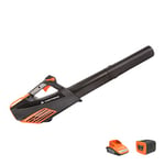 Yard Force 40V Cordless Leaf Blower 230km/h Air Speed with Lithium Ion Battery and Charger - Part of GR 40 Range - LB G18, Black, LB G18-UK