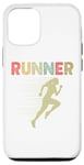 Coque pour iPhone 14 Retro Runner Marathon Running Vintage Jogging Fans
