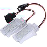 2 st vita LED-innerdörrar bagageutrymme fotbelysning automatisk LED-fotbelysning bil LED-belysning för Audi A1 A4 A5 A6 Q3 Q5 Q7
