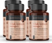 Pureclinica Triple Strength Omega 3 1000Mg X 720 Capsules (4 Bottles of 180) - 2