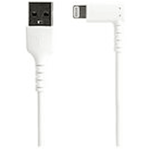 StarTech.com 2m tålig USB-A till Blixtkabel - vitt 90°