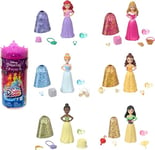 Mattel Disney Princess Toys, Royal Color Reveal Doll with 6 Unboxing Surprises, Party Series with Celebration Accessories, Inspired by Disney Movies, HMK83