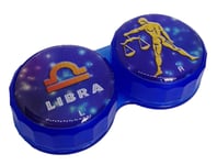 Libra Star Sign Zodiac Contact Lens Storage Soaking Case - L+R Marked - UK Made