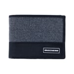 New Skechers Men's Fabric and Leather Passcase Wallet