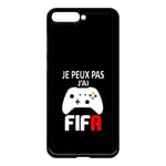 Coque Pour Smartphone - Je Peux Pas J Ai Fifa Fond Noir Xbox - Compatible Avec Honor 7a - Plastique - Bord Noir