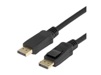 Deltaco - Displayport-Kabel - Displayport (Hane) Till Displayport (Hane) - Displayport 1.4 - 5 M - 8K30 Hz (7680 X 4320) Stöd - Svart