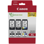 2x Canon PG545XL Black & 1x CL546XL Colour Ink Cartridge Value Pack For TS3450