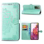 mandala Samsung Galaxy S20 FE 5G / S20 FE flip fodral - cyan Grön