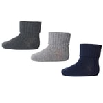 mp denmark cotton rib baby socks 3pk – multi - 17/18