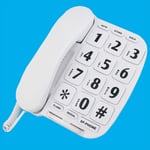 Big Button Phone Corded Telephone Elderly Handsfree Speakerphone Desk Wall Mount
