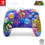 PowerA Förbättrad trådlös handkontroll - Color Splash Heroes Nintendo Switch)