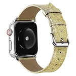 INF Apple Watch Armband 38 Mm - Akta Läder Glitter Gold Guld