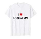 Red Heart Girls Boys I Love Preston T-Shirt