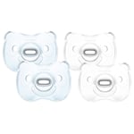 medela baby Medela Baby Soft Silikon 0-6 månader DUO i ljusblått och transparent, 4 st