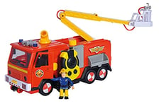 Simba - Sam le Pompier - Ultimate Jupiter - Camion Pompier avec Talkie-Walkie + 1 Figurine - Sons et Lumières - Fonction Jet d'Eau - Piles Incluses - 109251098038