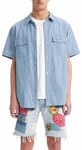 Levi's Men's Ss Relaxed Fit Western Shirt, New Hyde Chambray, M