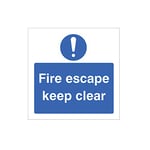 St John Ambulance Self Adhesive Fire Escape Keep Clear Sign