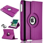 PU Leather Rotate Stand Case Cover For Apple iPad 10.2 2019/2020 8th/7th Gen A2428 A2429 (Purple)