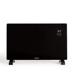 CREATE/WARM CRYSTAL 2000W / Convecteur électrique en verre Noir/Avec WiFi, puissance réglable, minuterie 24 heures, écran tactile, silencieux, IP24