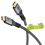 Goobay Höghastighets HDMI-kabel med Ethernet, 4K@60Hz, 15m - Grå