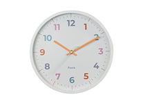 FISURA - Horloge Murale Originale Multicolore. Horloge de Cuisine Moderne. Horloge Murale. 30 centimètres de diamètre. ABS et Verre. 1 Pile AA. Horloge sans tic-tac.