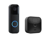Amazon Blink Outdoor HD 1080p WiFi Security Camera System & Blink Video Doorbell (Wired / Battery) Bundle, Black
