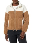 Amazon Essentials Women's Sherpa Jacket, Ivory Tan Shearling, XL