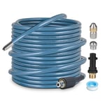 15M Tuyau Déboucheur Canalisation pour Kärcher K2 K3 K4 K5 K6 K7, Kit Furet Professional with Buse Rotatif & Buse à Jet, 180 Bar Flexible Nettoyeur Haute Pression Accessoire pour M22 14MM Connexion