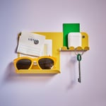 IKEA IKEA HAVREKROSS väggförvaring med krokar, gul, 23x13 cm, cm 23x13 cm