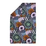 Marimekko - Siirtolapuutarha påslakan 150x210 cm vit/mörkblå/orange