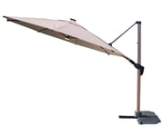 Nordic Breeze Collection - Caserta Frihängande Parasoll Beige/Wood 3m