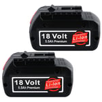 2X For BOSCH 18Volt Li-Ion Battery BAT609 BAT618 BAT611 BAT620 BAT610G 5.5Ah