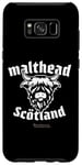 Coque pour Galaxy S8+ Whisky Highland Cow Lettrage Malthead Scotch Whisky