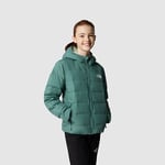 The North Face Girls' Reversible Down Hooded Jacket Dark Sage (84N6 I0F)