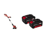 Einhell Power X-Change 18/28 Cordless Strimmer - 18V, 28cm Cutting Width & Power X-Change 18V, 4.0Ah Lithium-Ion Battery Twin Pack - 2 x 4,0Ah Batteries