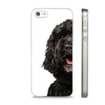 NEW BLACK COCKAPOO DOG PUPPY CLEAR RIM PHONE CASE COVER FITS APPLE IPHONE SE 2020 Model