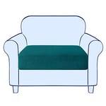 subrtex Housse de siège de canapé élastique pour Coussin de siège séparé pour Fauteuil Lavable en Machine (1 Place, Bleu Vert)