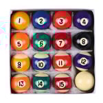 16 st/pack Mini Pool Ball Polyester Harts 25MM/32MM/38MM Barn Biljard Bord Bollar Set Kid Pool Ball Komplett Set 38mm