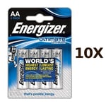 10X Pack of 4 Energizer AA ULTIMATE Lithium Battery 1.5v LR6 L91 Digital Camera