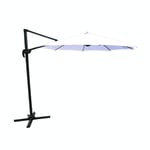Venture Home Hängparasoll Leeds Runt Ø 300 cm - Umbrella 3m Black Alu/White Fabric 7015-309L
