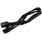 SilverStone SST-PP07-IDE6B - 25cm 6pin to PCI-E 6pin Sleeved Extention Cable, black