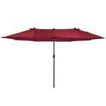 4.6M Garden Patio Umbrella Canopy Parasol Sun Shade with Base