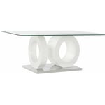 Fijalo - table basse en verre mdf 110X60X45 verre mdf blanc Matériau Couleur tables basses multicolore Détails de la famille
