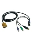10ft USB / PS2 Cable Kit for KVM Switch B020-U08 / U16 10' - keyboard / video / mouse / USB cable - 3 m