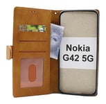 Zipper Standcase Wallet Nokia G42 5G (Brun)
