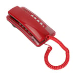 (red)Corded Landline Telephone Wall Mountable Or Desk House Phones With Large